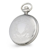 Charles Hubert Stainless Hunter Case w/Shield Skeleton Pocket Watch