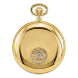Charles Hubert Gold Finish Double Cover Open Window Pocket Watch