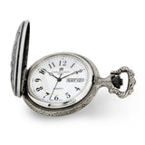 Charles Hubert Antique Chrome & Satin Eagle Medallion Pocket Watch