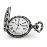 Charles Hubert Antique Chrome Finish Train Pocket Watch
