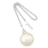 Charles Hubert Gold Finish Two-tone White Dial Pocket Watch