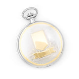 Charles Hubert Gold Finish Two-tone White Dial Pocket Watch