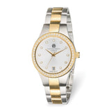 Charles Hubert Ladies 2-Tone Stainless Steel Silver Dial Watch
