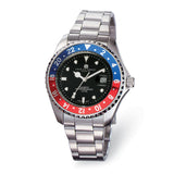 Charles Hubert Stainless Steel Black Dial Watch