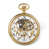 Charles Hubert IP-plated Stainless Steel Open Face Pocket Watch