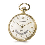 Charles Hubert Gold Finish White Dial Gold Pocket Watch
