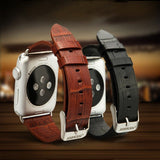 Real Leather Crocodile Texture Watch Strap