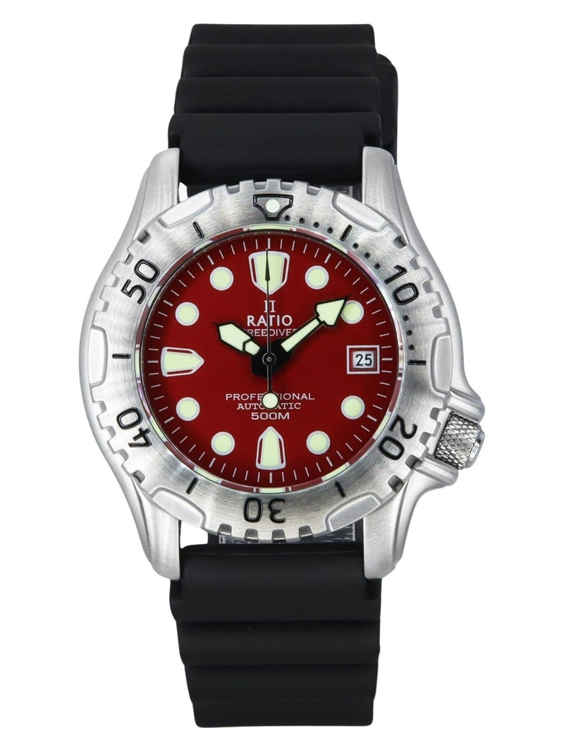 Ratio FreeDiver Professional 500M Sapphire Red Dial Automatic 32GS202A-RED Men's Watch