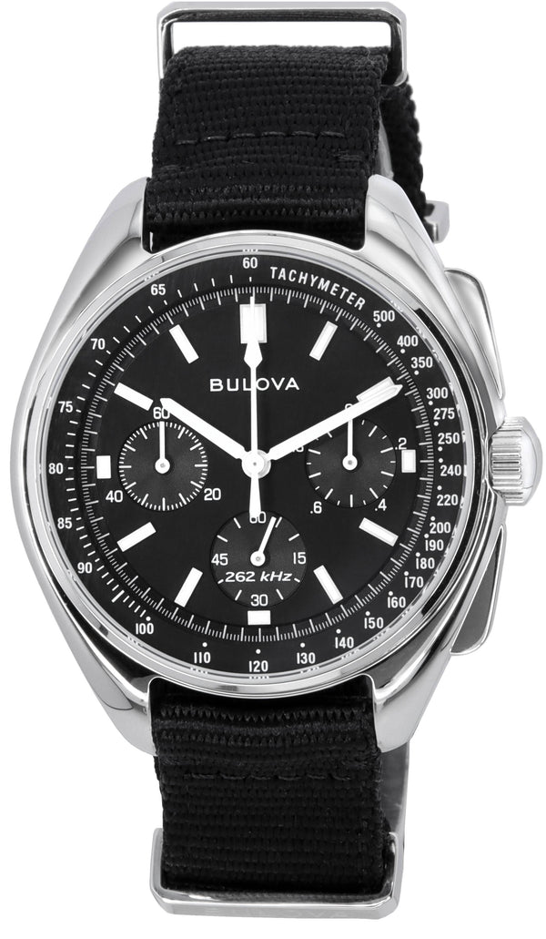 Bulova Lunar Pilot Special Edition Chronograph Black Dial Quartz 96A225 Men's Watch