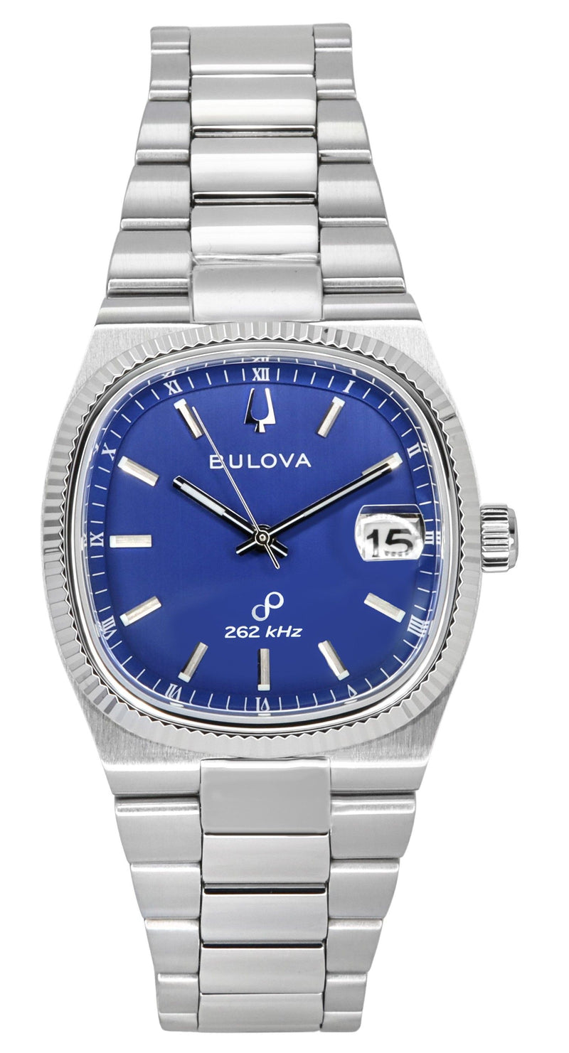 Bulova Classic Super Seville 262kHz Precisionist Stainless Steel Blue Dial Quartz 96B440 Men's Watch