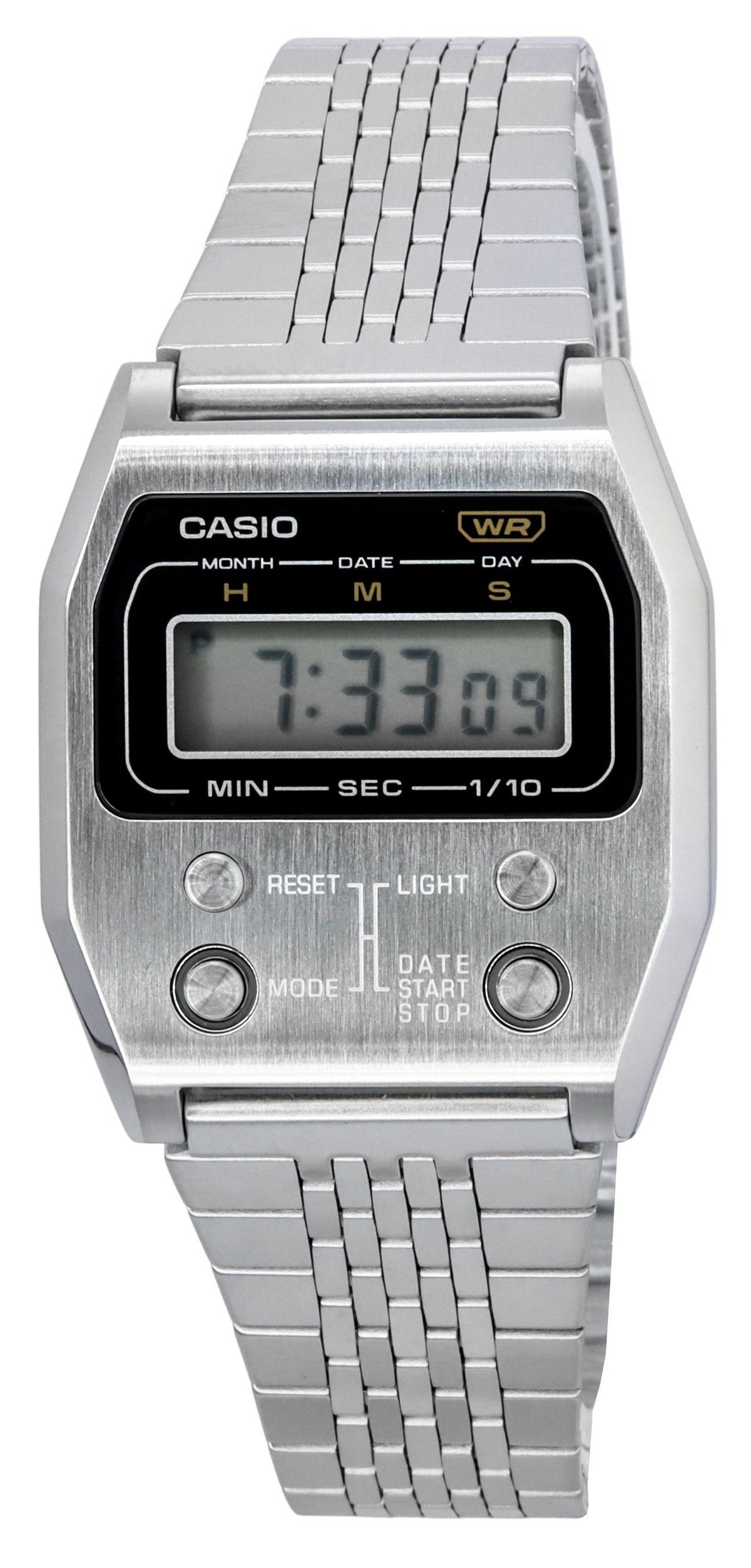 Casio Vintage Digital Stainless Steel Quartz A1100D-1 Unisex Watch 
