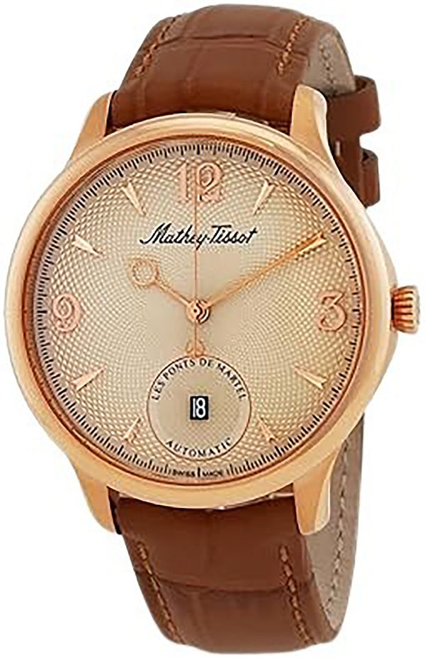 Mathey-Tissot Edmond Automatic Limited Edition Leather Strap Cream Dial AC1886CI Men's Watch