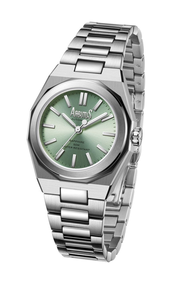 Arbutus SoHo Stainless Steel Green Dial Automatic AR2401SGS Women's Watch