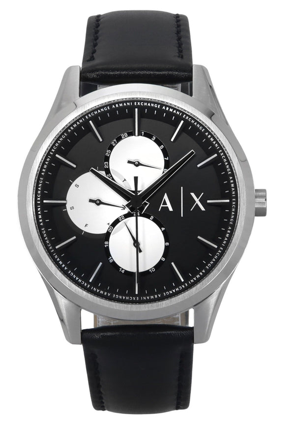 Armani Exchange Multifunction Leather Strap Black Dial Quartz AX1872 Men's Watch