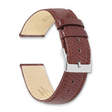 DeBeer 20mm Short Havana Lizard Grain Leather with Gold-tone Buckle 6.75 inch Watch Band