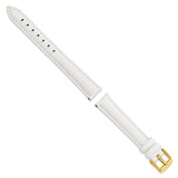 DeBeer 16mm White Glove Leather with Gold-tone Panerai Style Buckle 7.75 inch Watch Band