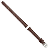 Gilden 10mm Brown Oilskin Leather with Silver-tone Aluminum Buckle 6.6 inch Watch Band