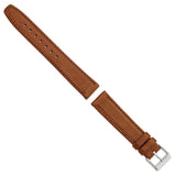 DeBeer 18mm Havana Brown Genuine Calf Leather with Silver-tone Buckle 7.5 inch Watch Band