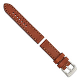 Gilden 22mm Mahogany Thick and Heavy Sport Calfskin with Stitch Brown Stitching and Stainless Steel Buckle 8.1 inch Watch Band