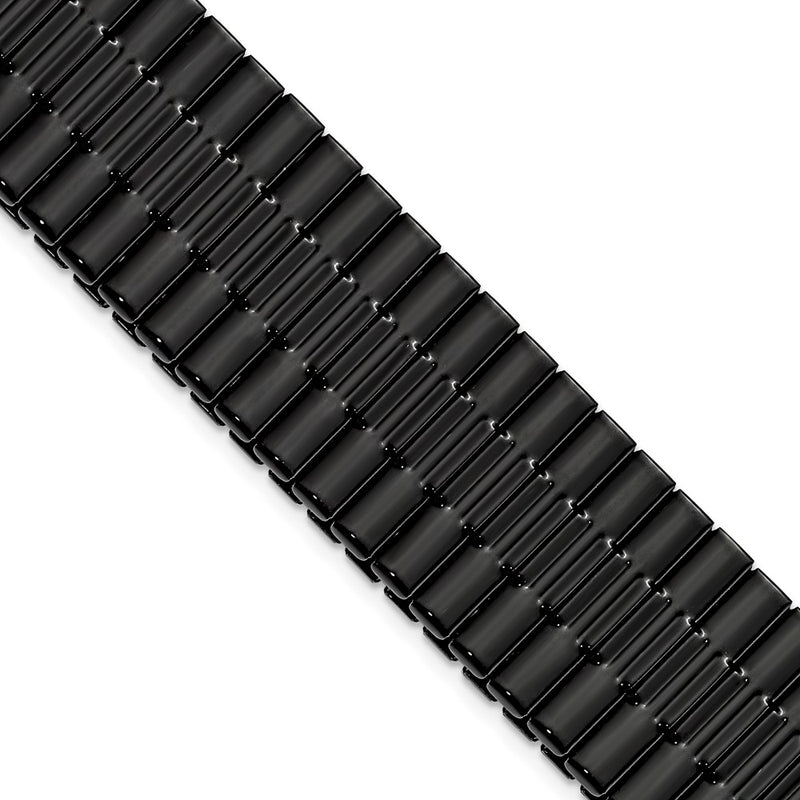 Gilden for Apple 42/44mm Smart Watch Mens Long Black Stainless Steel 7.5 inch Expansion Watch Band