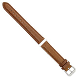 DeBeer 17mm Havana Smooth Leather with Silver-tone Buckle 7.5 inch Watch Band