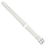 DeBeer 14mm White Glove Leather with Silver-tone Panerai Style Buckle 6.75 inch Watch Band