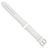 DeBeer 22mm White Glove Leather with Silver-tone Panerai Style Buckle 7.75 inch Watch Band