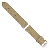 DeBeer 24mm Beige Nylon Canvas with Black Leather Lining and Brushed Stainless Steel Buckle 7.75 inch Watch Band