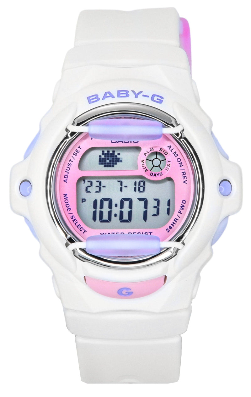 Casio Baby-G Basic Digital White Resin Strap Quartz BG-169PB-7 200M Women's Watch