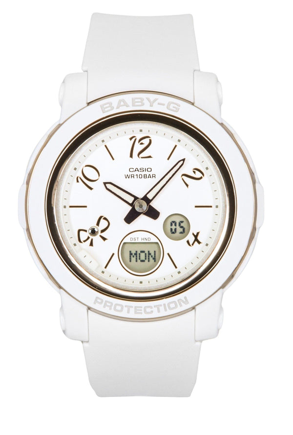 Casio Baby-G Analog Digital Resin Strap White Dial Quartz BGA-290RA-7A 100M Womens Watch