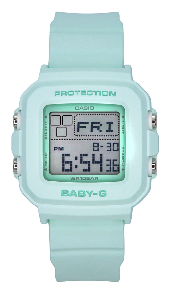 Casio Baby-G Digital Resin Strap Mint Green Dial Quartz BGD-10-3 100M Women's Watch