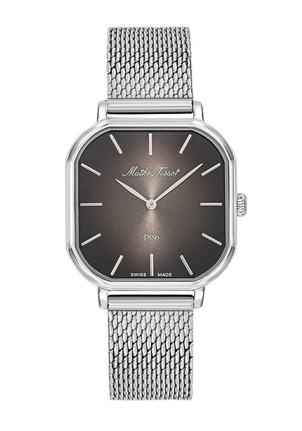 Mathey-Tissot Monsoon Square Stainless Steel Black Dial Quartz D7917AN Women's Watch