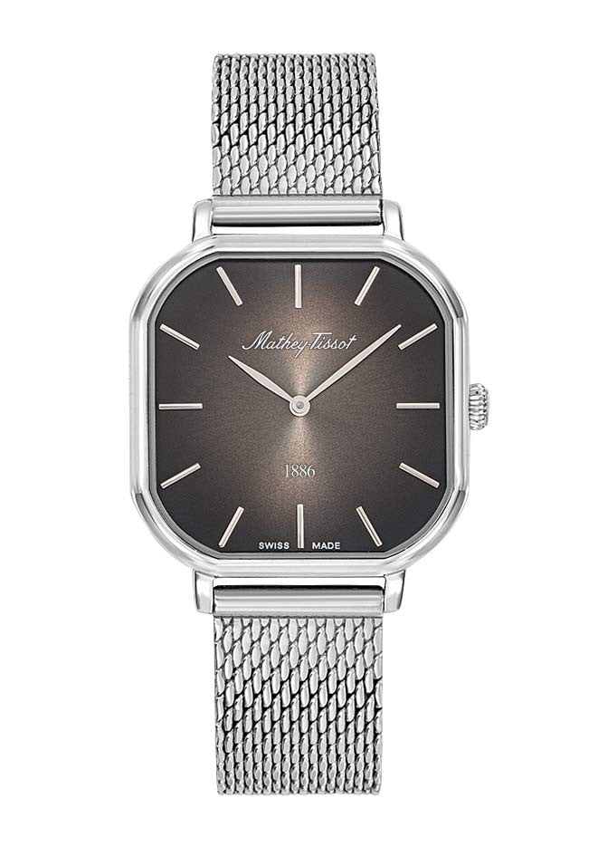 Mathey-Tissot Monsoon Square Stainless Steel Black Dial Quartz D7917AN Women's Watch