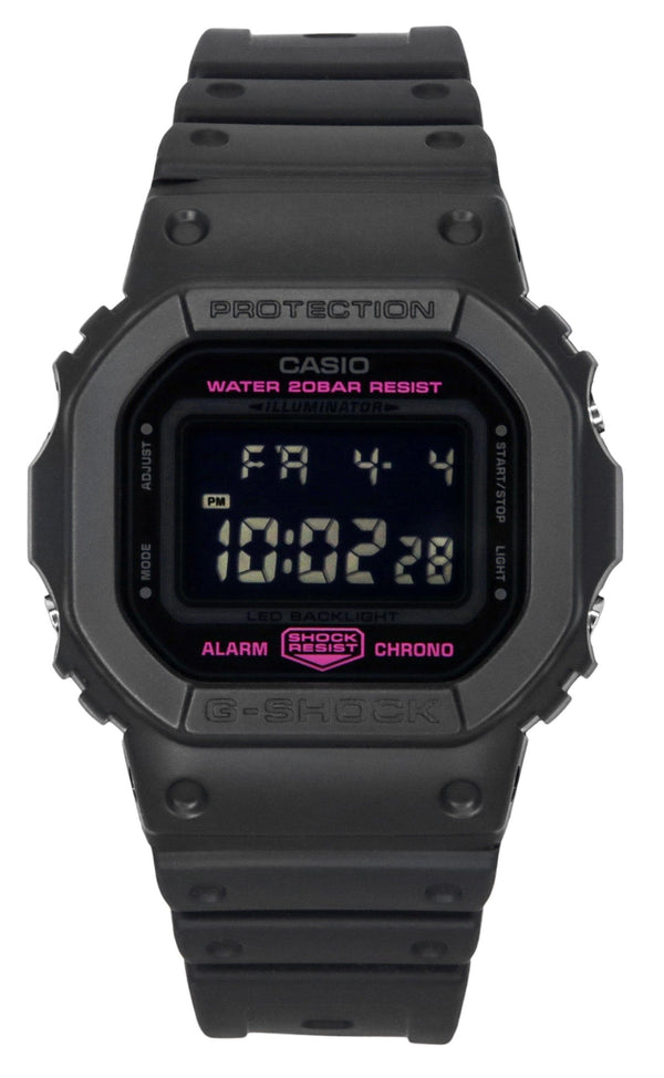 Casio G-Shock Digital Pink Ribbon Bio-Based Resin Strap Quartz DW-5600PK-1 200M Womens Watch