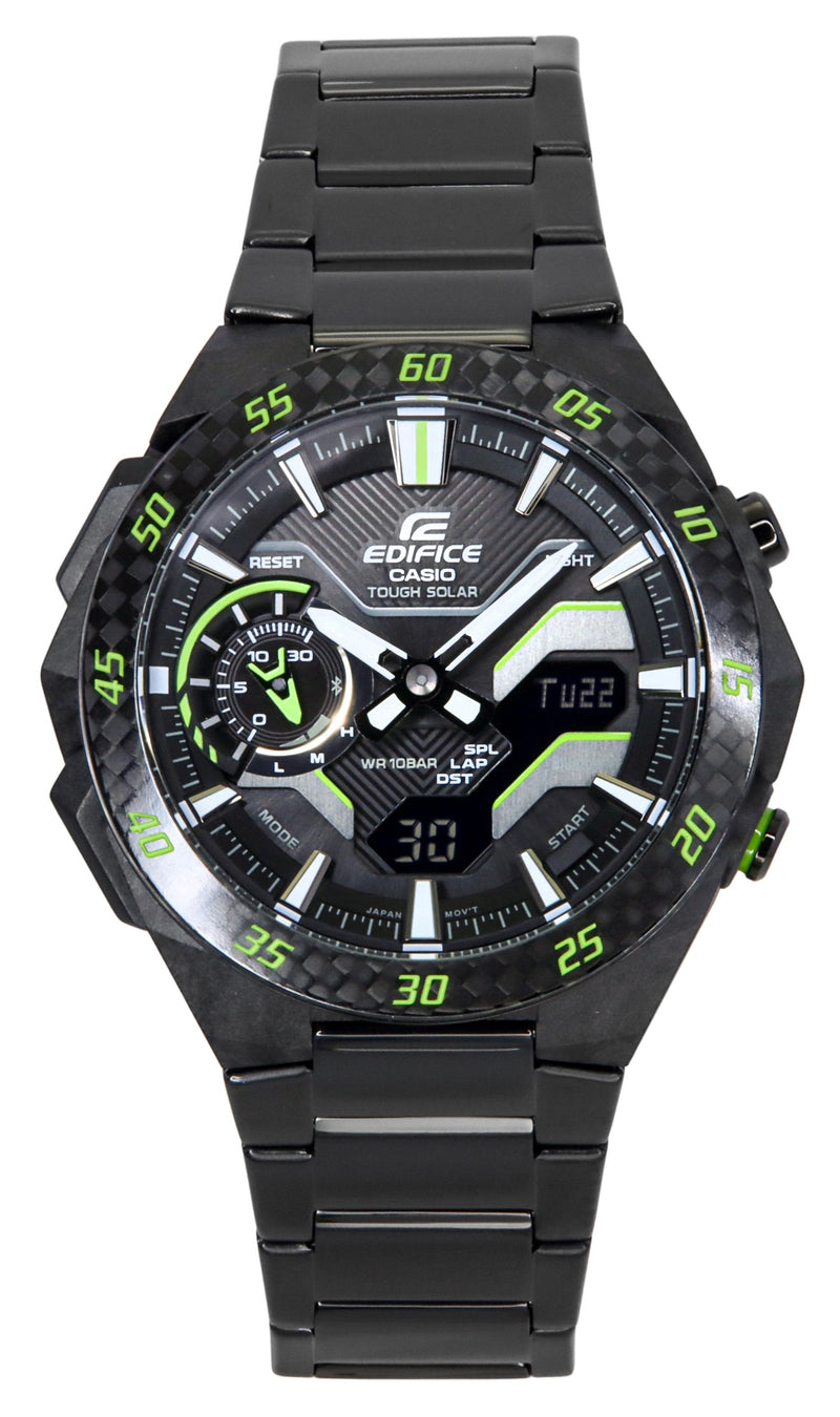 Casio Edifice Windflow Analog Digital Smartphone Link Black Dial Tough Solar ECB-2200RC-1A3 100M Mens Watch