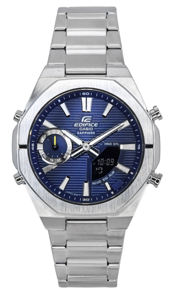 Casio Edifice Analog Digital Smartphone Link Blue Dial Tough Solar ECB-S10D-2A 100M Mens Watch