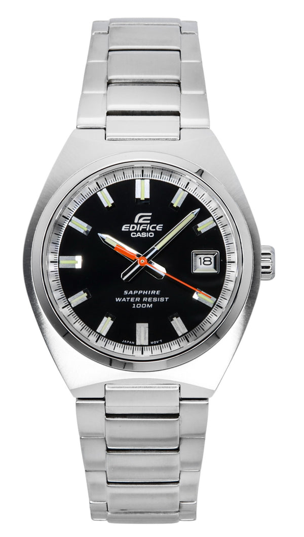 Casio Edifice Analog Stainless Steel Black Dial Quartz EFB-109D-1AV 100M Mens Watch