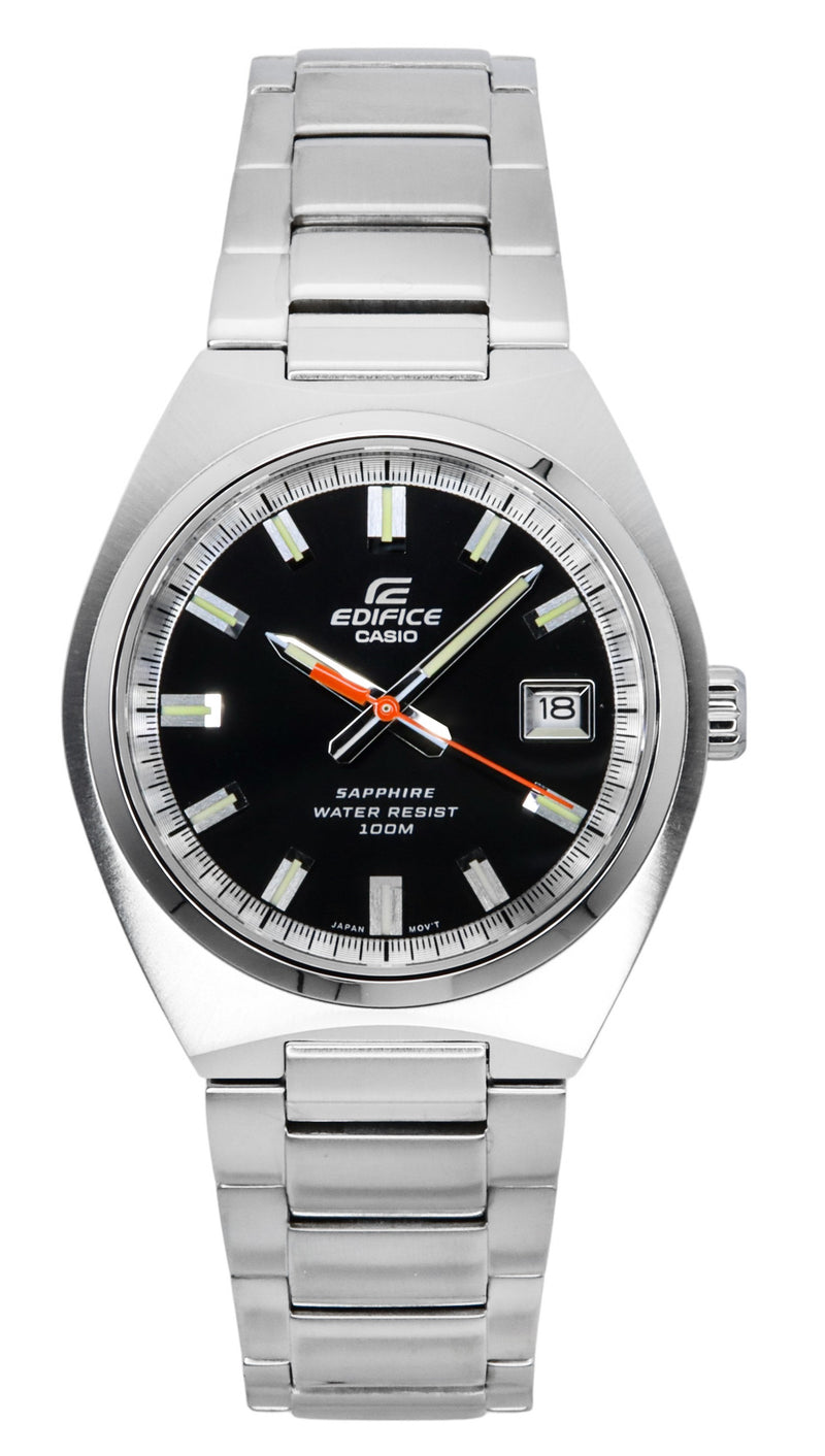 Casio Edifice Analog Stainless Steel Black Dial Quartz EFB-109D-1AV 100M Mens Watch