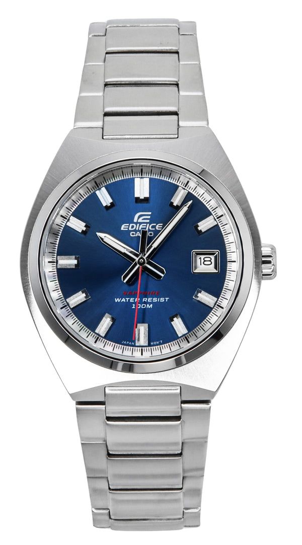 Casio Edifice Analog Stainless Steel Blue Dial Quartz EFB-109D-2AV 100M Mens Watch