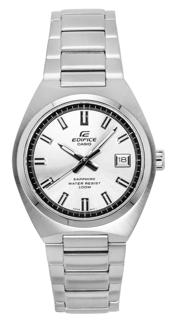 Casio Edifice Analog Stainless Steel Silver Dial Quartz EFB-109D-7AV 100M Mens Watch