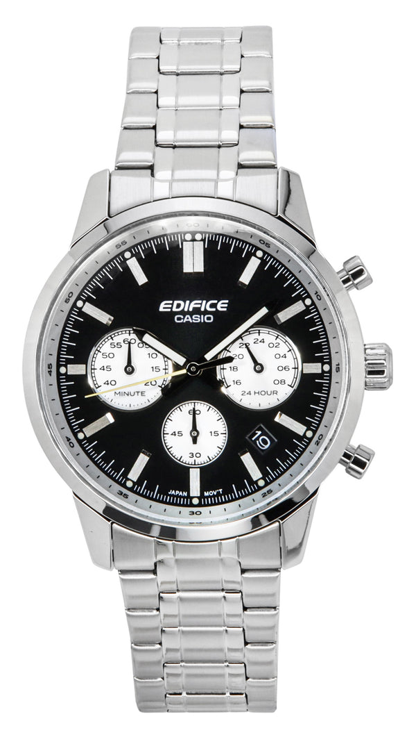 Casio Edifice Analog Chronograph Stainless Steel Black Dial Quartz EFR-575D-1A 100M Mens Watch