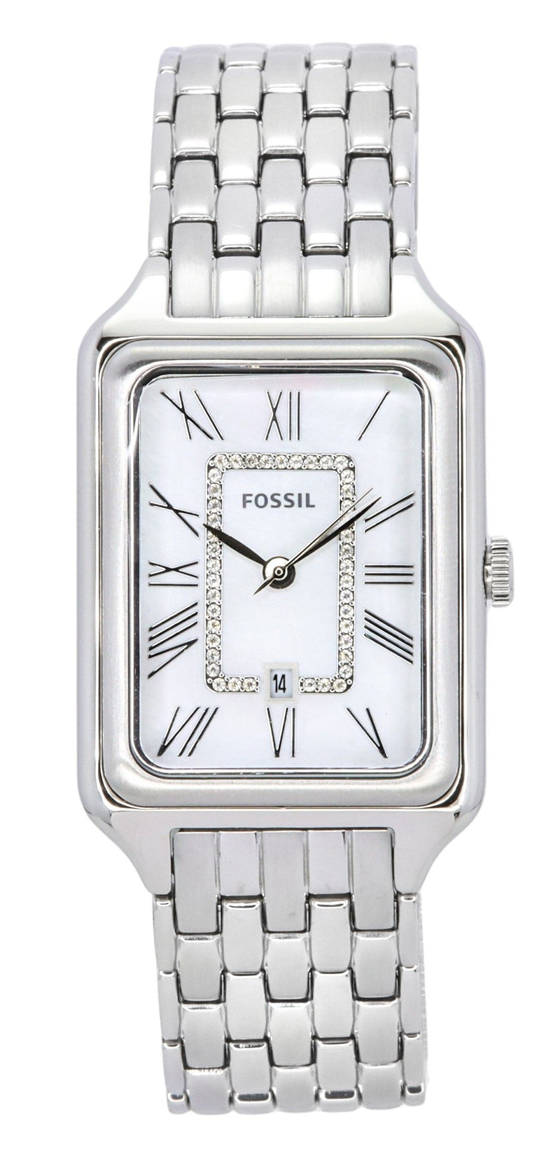 Fossil Raquel Stainless Steel White Mother Of Pearl Dial Quartz ES5306 Women's Watch