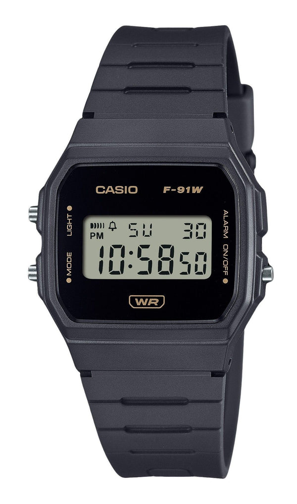 Casio POP Digital Gray Bio Based Resin Strap Quartz F-91WB-8A Unisex Watch