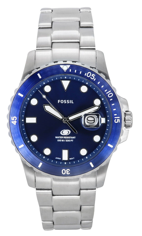 Fossil Blue Dive Stainless Steel Blue Dial Quartz FS6029 100M Men's Watch