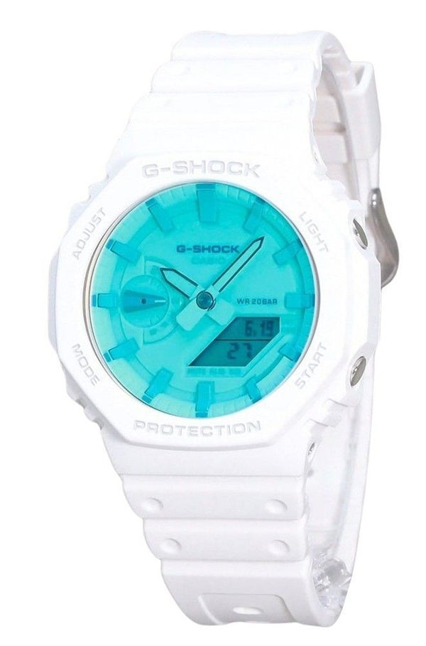 Casio G-Shock Analog Digital White Resin Strap Multicolor Dial Quartz GA-2100TL-7A 200M Men's Watch