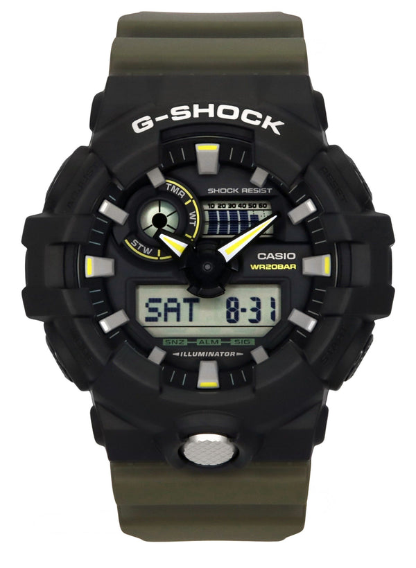 Casio G-Shock Analog Digital Resin Strap Black Dial Quartz GA-710TU-1A3 200M Men's Watch