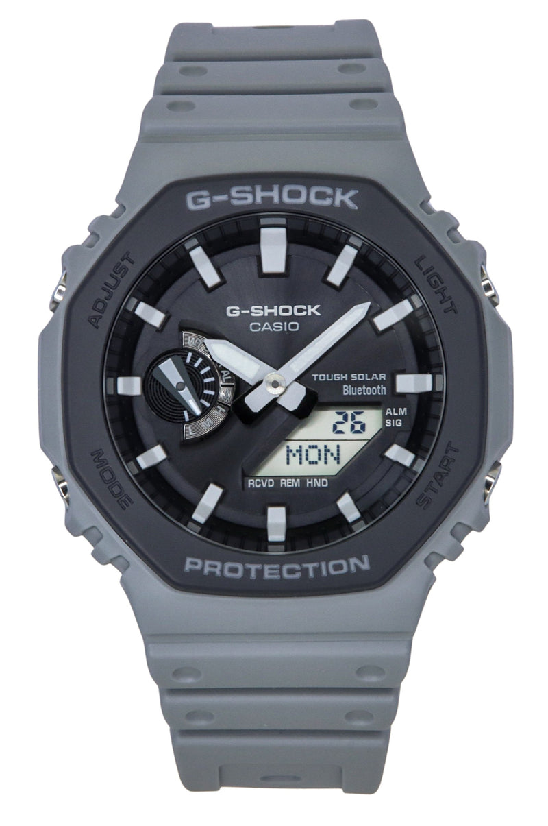 Casio G-Shock Analog Digital Smartphone Link Bio-Based Resin Strap Grey Dial Tough Solar GA-B2100LUU-8A 200M Mens Watch