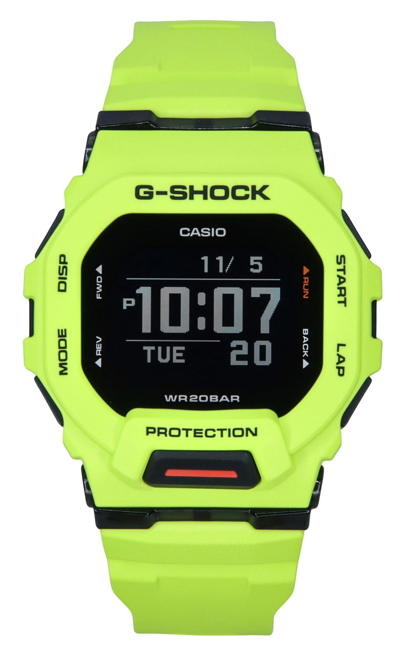 Casio G-Shock G-Squad Digital Smartphone Link Yellow Resin Strap Quartz GBD-200-9 200M Mens Watch