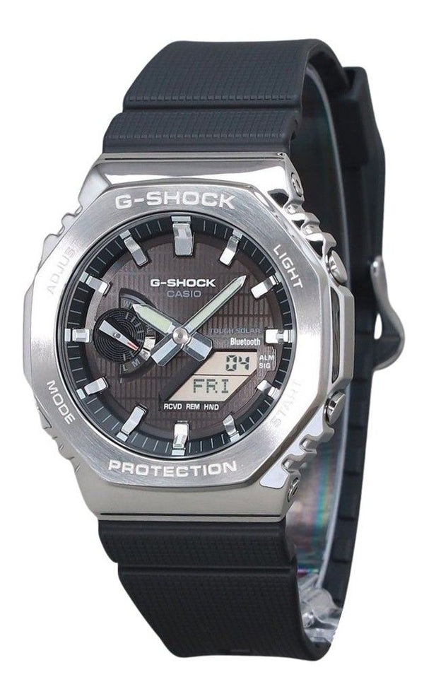 Casio G-Shock G-Steel Analog Digital Smartphone Link Bio Based Resin Strap Black Dial Tough Solar GBM-2100-1A 200M Mens Watch