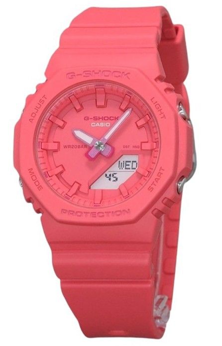 Casio G-Shock Analog Digital Resin Strap Pink Dial Quartz GMA-P2100-4A 200M Women's Watch